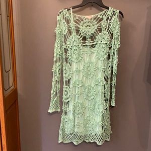 Mint Green Lace Dress